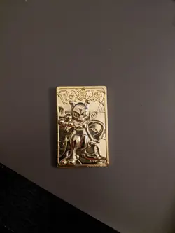 1999 Pokemon Burger King 23k Gold Plated Mewtwo Burger King Card - Image 1