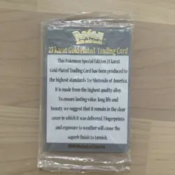 Pokemon PIKACHU Trading Card Bar 23K Gold Plated 1999 Burger King - Image 5