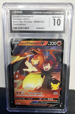 Lance's Charizard V SWSH133 SWSH Sword & Shield Promo Cards Holo CGC 10 GEM MINT - Image 1