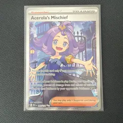 Pokemon Card Acerola's Mischief - 165/132 - ME01: Mega Evolution (MEG) - NM - Image 1