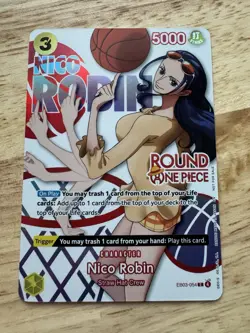 Nico Robin One Piece card game ROUND 1 Promo EB03-054 English - Image 3