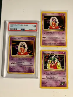 Vintage Poke PSA Near Mint BANNED Japanese Jynx plus two Jynx bonus cards - Image 1