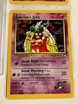 Vintage Poke PSA Near Mint BANNED Japanese Jynx plus two Jynx bonus cards - Image 5