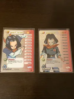 DBZ Score Dragon Ball Z CCG TCG - Android 17 #R5 & R6 HI TECH Foil NM Cards - Image 1