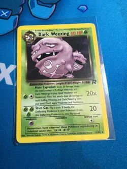 Dark Weezing Non-Holo Team Rocket #31 Pokemon Card DMG - Image 1
