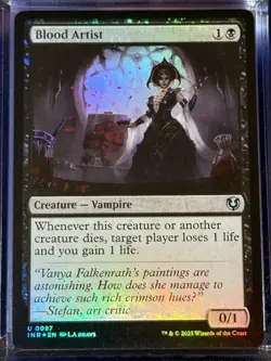 Blood Artist INR 97 Innistrad Remastered Magic MTG Card Uncommon FOIL NM - Image 1