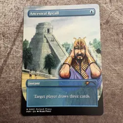 Ancestral Recall - Custom Art MTG Magic The Gathering Playtest Card - Image 1