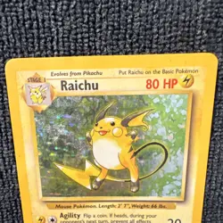 Wizards Raichu 14/102 Base Set Holo Rare 1999 English 80 HP Pokemon TCG - Image 3