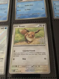 Pokemon Eevee Advent Holiday Calendar Promo 133/165 Holo 2025 Snowflake - Image 1