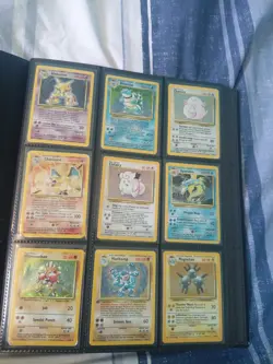 Complete Base Set 102/102 Pokemon Cards WOTC Master with Folder/Binder Vintage - Image 1