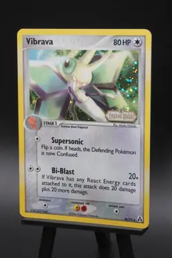 Vibrava 46/92 EX Legend Maker Stamped Holo Pokemon Card NM/LP - Image 3