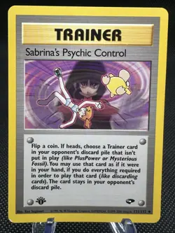 Pokemon 1st Edition Sabrina's Psychic Control 121/132 Gym Challenge - Image 1