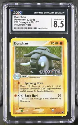 *POP 17* CGC 8.5 Donphan Reverse Holo EX Deoxys 30/107 Pokemon 2005 NM-MINT+ - Image 1