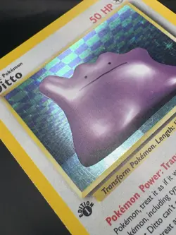 1999 Pokemon DITTO #3/62 Fossil 1st Edition Holo Rare Vintage English MP - Image 4