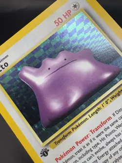1999 Pokemon DITTO #3/62 Fossil 1st Edition Holo Rare Vintage English MP - Image 5