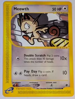 Meowth 121/165 Pokemon Expedition 2002 e-Reader Vintage - Image 1