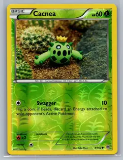 Reverse Holo Cacnea 4/162 Common BREAKthrough Pokemon NM - Image 1