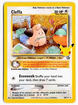 Cleffa 20/111 Celebrations: Classic Collection Pokemon Holo NM - Image 1