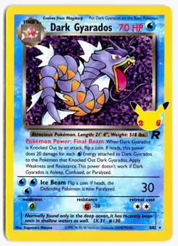 Dark Gyarados 82/82 Celebrations: Classic Collection Pokemon Holo NM - Image 1