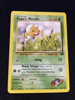 KOGA’S WEEDLE COMMUNE - POKEMON 82/132 GYM CHALLENGE PROCHE DU NEUF ANGLAISE - Image 1