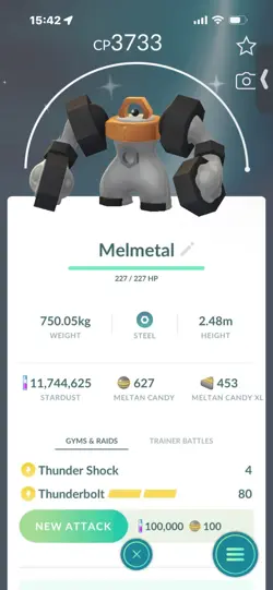 Pokemon Go Shiny Melmetal ( Max CP) - Image 1