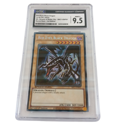 2023 Yu-Gi-Oh! Red-Eyes Black Dragon CGC 9.5 Mint+ - 1st Ed SBC1-ENF01 - Image 1