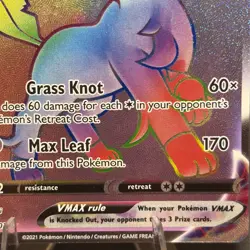 POKEMON SWSH EVOLVING SKIES 204/203 LEAFEON VMAX RAINBOW SECRET RARE MINT - Image 2
