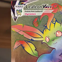 POKEMON SWSH EVOLVING SKIES 204/203 LEAFEON VMAX RAINBOW SECRET RARE MINT - Image 4
