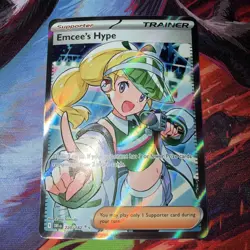 EMCEE'S HYPE 220/182 ULTRA RARE DESTINED RIVALS POKEMON NM - Image 1