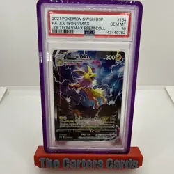 2021 POKEMON SWSH BS PROMO JOLTEON VMAX PREM COLL #SWSH184 JOLTEON VMAX PSA 10 - Image 2