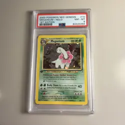 2000 POKEMON NEO GENESIS 1ST EDITION #10 MEGANIUM-HOLO PSA 8 - Image 1