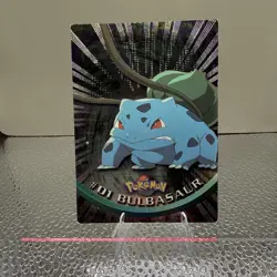Bulbasaur 01 Holo Foil Topps Black Logo TV Animation Edition Series 1 Pokemon LP - Image 1