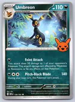 Umbreon 130/197 Trick or Trade BOOster 2024 Pokemon LP - Image 1