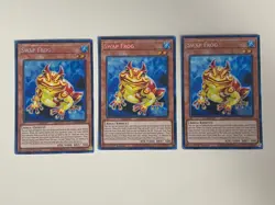 Yugioh - Swap Frog x 3 - 1st Edition Secret Rare NM - Free Holo - A - Image 1
