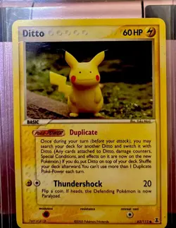 Pokemon TCG: Ditto #63/113 (Pikachu) 2005 Delta Species Non-Holo, MP+/LP - Image 1