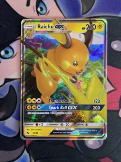 Raichu GX 20/68 Hidden Fates Holo NM Pokemon TCG Card - Image 1