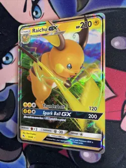 Raichu GX 20/68 Hidden Fates Holo NM Pokemon TCG Card - Image 3
