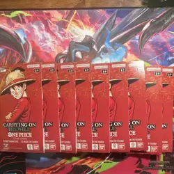 One Piece TCG OP13 Carrying On His Will Sleeved Booster 9 Pack Lot English - Image 1