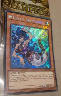 Yu-Gi-Oh! Mermail Abysslinde 1st Ed Secret Rare Card RA04-EN011 Near Mint - Image 1