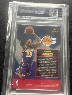 2019 Panini Mosaic Lebron James Jam Masters #16 - Los Angeles Lakers PSA 10 - Image 2