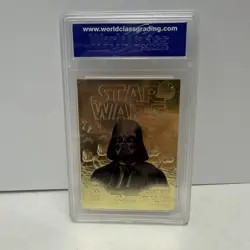 1996 Score Board 23 KT Gold Star Wars Vader Edition Chewbacca & Yoda WCG 10 GEM - Image 4