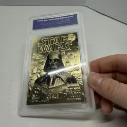 1996 Score Board 23 KT Gold Star Wars Vader Edition Chewbacca & Yoda WCG 10 GEM - Image 5