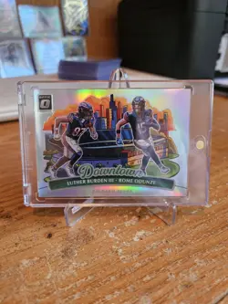 2025 Panini Donruss Optic Downtown! Duos Rome Odunze / Luther Burden #10 Bears - Image 1