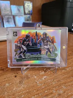2025 Panini Donruss Optic Downtown! Duos Rome Odunze / Luther Burden #10 Bears - Image 2