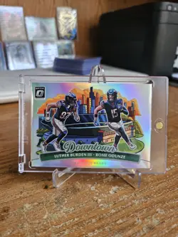 2025 Panini Donruss Optic Downtown! Duos Rome Odunze / Luther Burden #10 Bears - Image 4