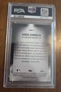 2025 Bowman Chrome Bubba Chandler Spotlights PSA 9 - Image 2