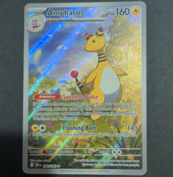 Pokemon TCG Ampharos Crown Zenith Secret Rare Holo English 2023 090/086 - Image 1