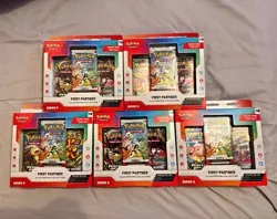 Pokemon TCG First Partner Illustration Collection Series 2 Promo Boxes x5 - Image 1