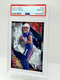 2024 TOPPS FINEST #162 DRAKE MAYE - Patirots Rookie - PSA 10 - Image 2