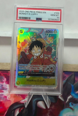 Monkey D. Luffy OP07-109 Super Rare GEM MINT PSA 10 ROBIN SR PSA10+BOA SR PSA10 - Image 1